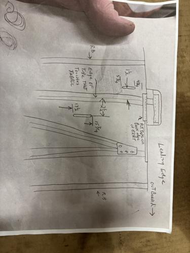 Jay's sketch of aileron cable location